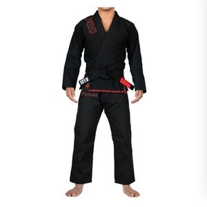 Fuji Sports Suparaito BJJ Gi Submit Everyone in Black/Red